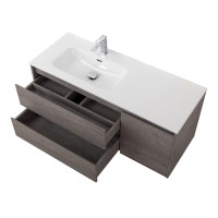 Тумба с раковиной BelBagno Kraft L, 100 2 ящика, дверца, cemento grigio