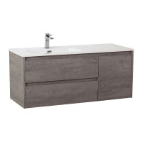 Тумба с раковиной BelBagno Kraft L, 100 2 ящика, дверца, cemento grigio
