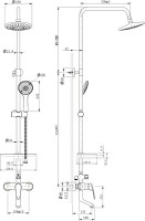 Душевая стойка Lemark Linara LM0462C