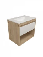 Тумба с раковиной Teymi Vitra 70 дуб, белая