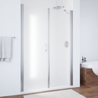 Душевая дверь в нишу Vegas Glass EP-F-2 135 08 10 L профиль глянцевый хром, стекло сатин