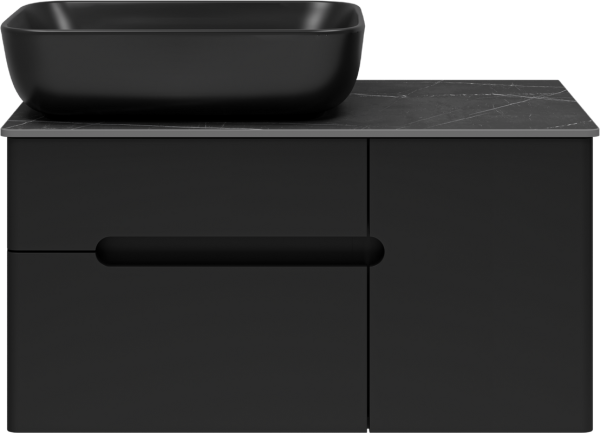 Тумба под раковину Misty Роял 80 черная