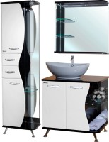 Мебель для ванной комнаты Bellezza Рио 70 L, черно-белая