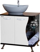 Мебель для ванной комнаты Bellezza Рио 70 L, черно-белая