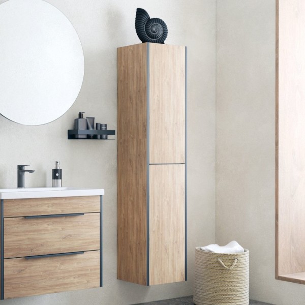 Шкаф-пенал для ванной Corozo Форест 35 подвесной, сонома