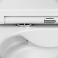 Комплект Унитаз подвесной AM.PM Func C8F1701MWSC безободковый, с микролифтом, матовый белый + Инсталляция TECE Now 9400412 4 в 1 с кнопкой смыва
