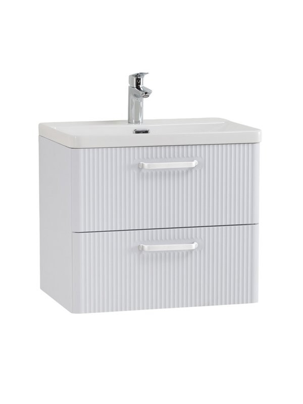 Мебель для ванной комнаты BelBagno Due 50 ручки белые, bianco lucido