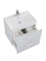 Мебель для ванной комнаты BelBagno Due 50 ручки белые, bianco lucido