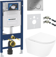 Комплект Унитаз подвесной BelBagno Tre + Инсталляция Geberit Duofix UP 320 111.300.00.5 + Кнопка Sigma 01 115.770.21.5 хром + Звукоизоляция + Крепления 111.815.00.1 к стене