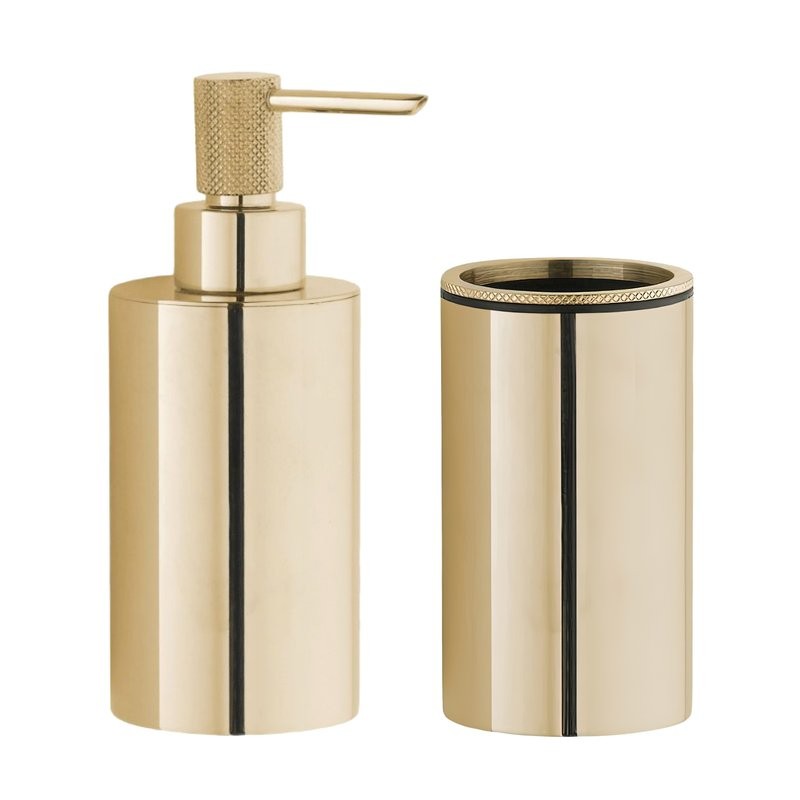 Набор Стакан Boheme Uno 10982-G + Дозатор 10980-G