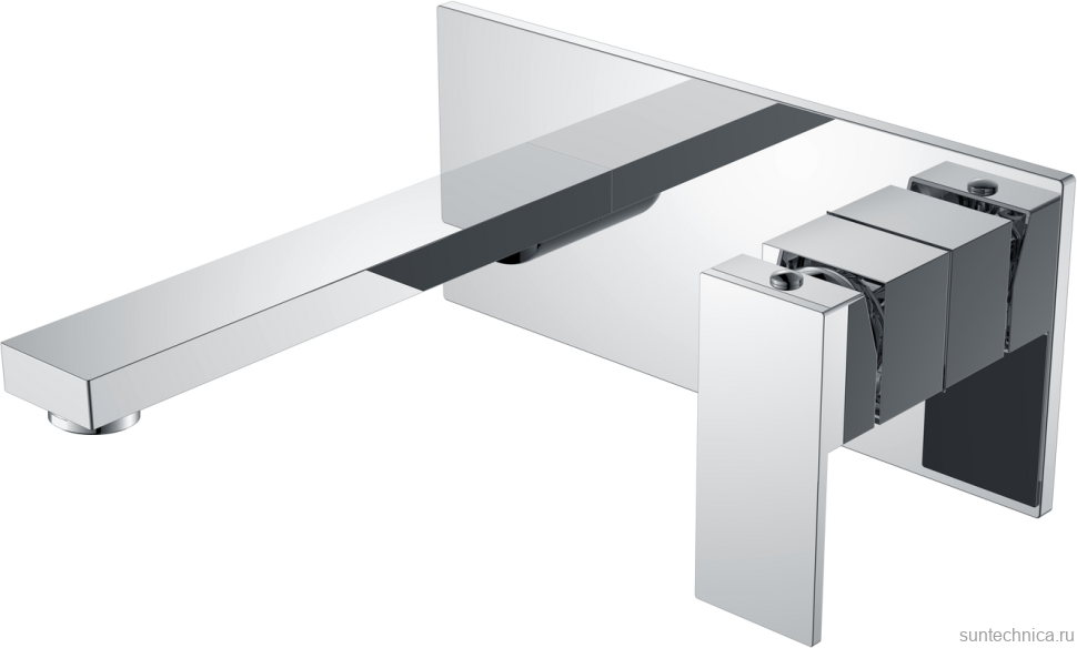 Смеситель для раковины Boheme Qubic 475-CR С ВНУТРЕННЕЙ ЧАСТЬЮ, chrome