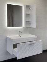 Мебель для ванной комнаты Comforty Танжер 90П подвесная, матовая белая