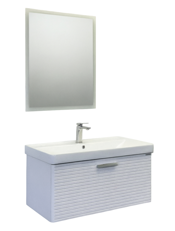 Мебель для ванной комнаты Comforty Танжер 90П подвесная, матовая белая
