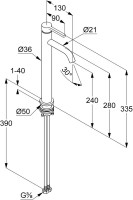 Смеситель для раковины Kludi Nova Fonte Pura 202985315 белый матовый
