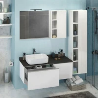 Зеркало Comforty Милан 120 белый глянец