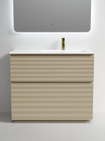 Тумба с раковиной Sancos Folk Floor 100 правая напольная, капучино, раковина CN7015