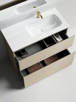 Тумба с раковиной Sancos Folk Floor 100 правая напольная, капучино, раковина CN7015