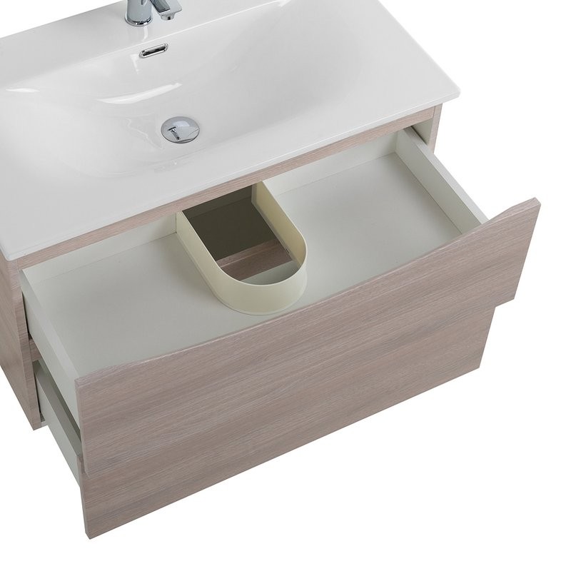 Тумба под раковину BelBagno Marino-cer-n 90 подвесная, rovere grigio