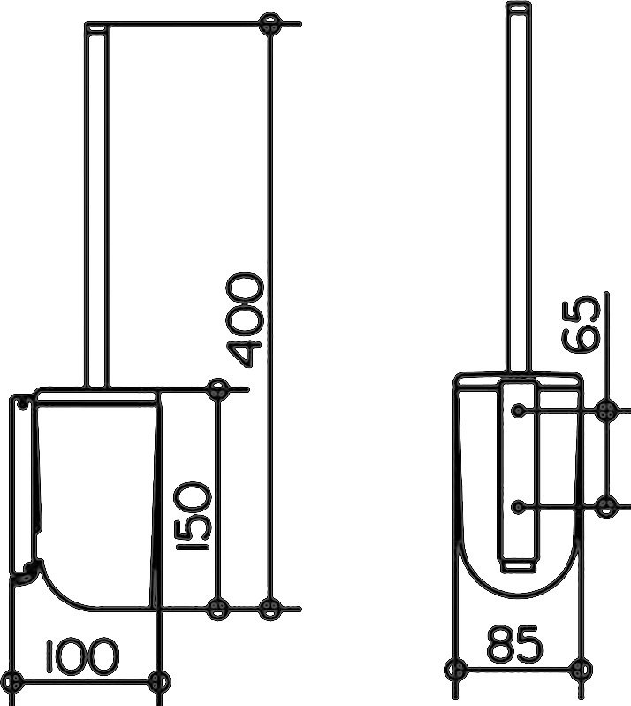 Набор Держатель Keuco Elegance new 11662010000 + Ершик 11664010100