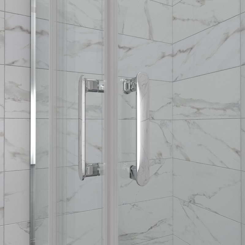 Душевой уголок Triton Фикс Хром Щ0000077413 90х90 см с поддоном, профиль хром