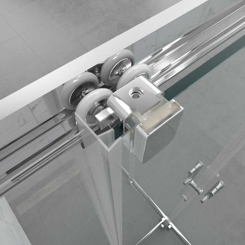 Душевой уголок Triton Фикс Хром Щ0000077413 90х90 см с поддоном, профиль хром