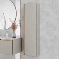 Шкаф-пенал для ванной Armadi Art Quatro cashmere, профиль matt gold
