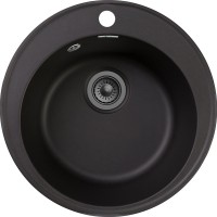 Комплект Мойка GranFest Quarz Z08 черный + Смеситель MEGA Ege MG-PL10 хром