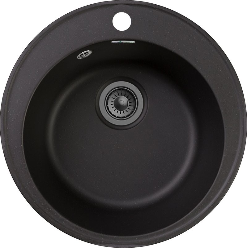 Комплект Мойка GranFest Quarz Z08 черный + Смеситель MEGA Ege MG-PL10 хром