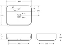 Накладная раковина BelBagno BB1321 накладная