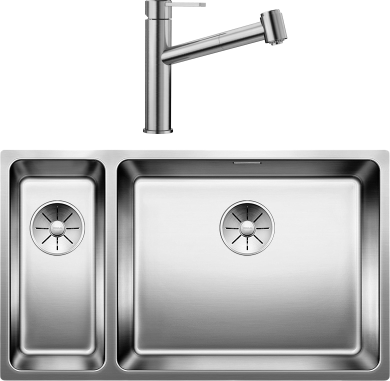 Комплект Мойка Blanco Andano 500/180-U R + Смеситель Ambis-S 523119