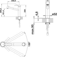 Комплект Мойка Blanco Andano 500/180-U R + Смеситель Ambis-S 523119