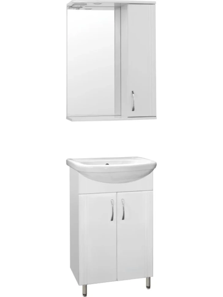 Тумба с раковиной Style Line Эко Стандарт №9 55 белая