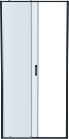 Душевая дверь в нишу AQUATEK AQ ARI RA 12020BL 120 см, профиль черный матовый