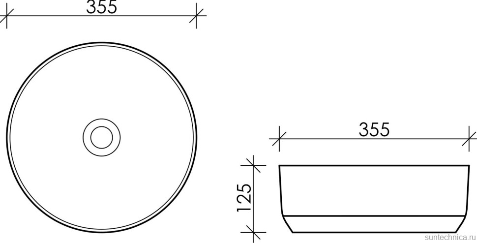 Накладная раковина Ceramicanova Element CN6007 черный матовый