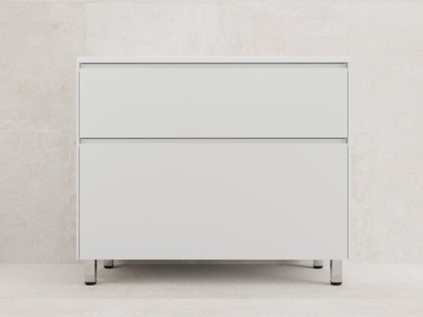 Тумба под раковину Style Line ЛИМА 100см напольная LINE 100 2 ящика PLUS Белый Матовый ЭМАЛЬ