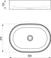 Накладная раковина Ravak Ceramic Slim 550 O Накладная раковина Ravak Ceramic Slim 550 O