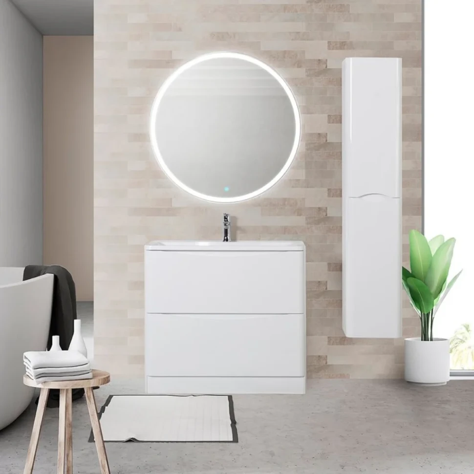 Шкаф-пенал для ванной BelBagno Acqua 32 bianco lucido