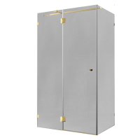 Душевой уголок Wasserkraft Ems 76H07L-TXG 120х90 см, стекло текстурное, фурнитура золото