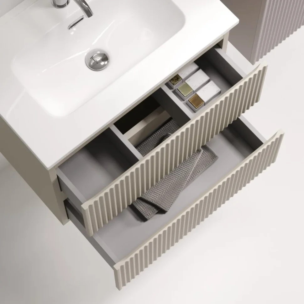 Тумба с раковиной Sancos Snob R 60 Beige Soft, раковина CN7025