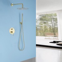 Душевой комплект Abber Emotion AF8818G С ВНУТРЕННЕЙ ЧАСТЬЮ, золото матовое
