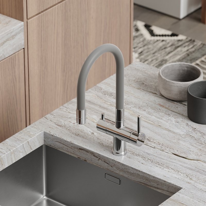 Смеситель для кухни Sancos Lucia SC4004CH с гибким изливом, хром