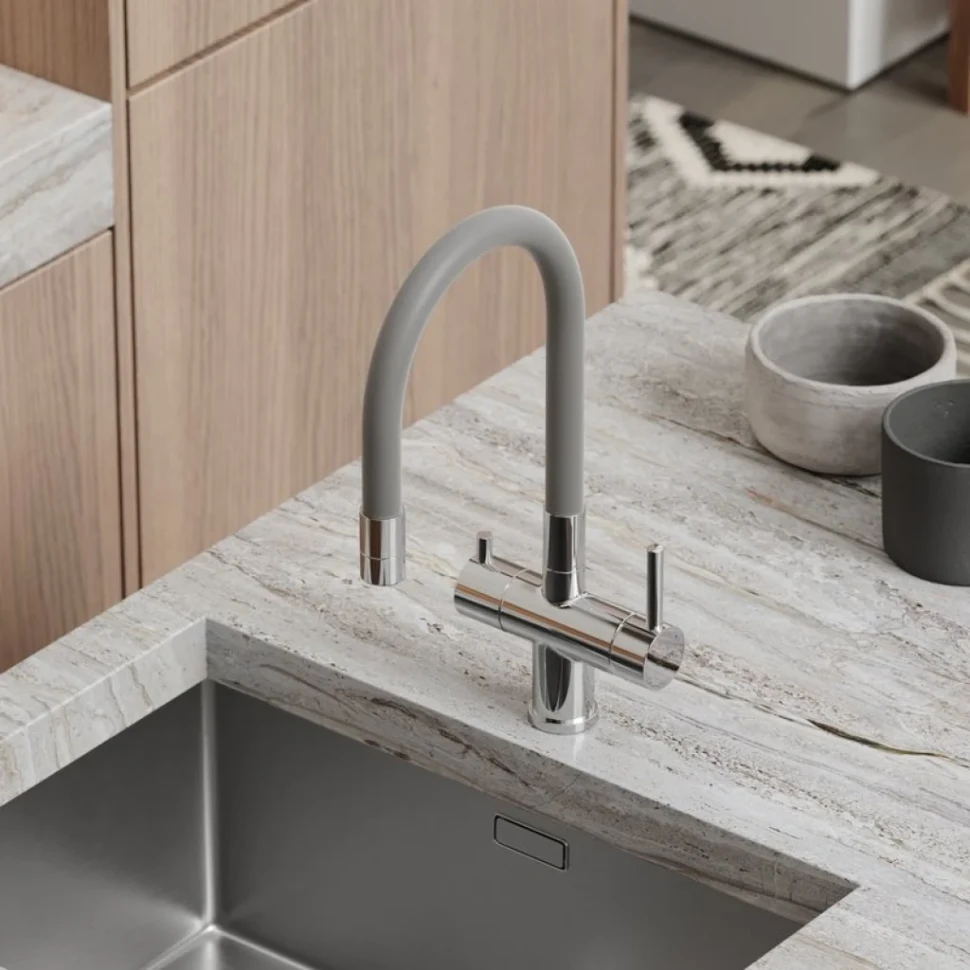Смеситель для кухни Sancos Lucia SC4004CH с гибким изливом, хром