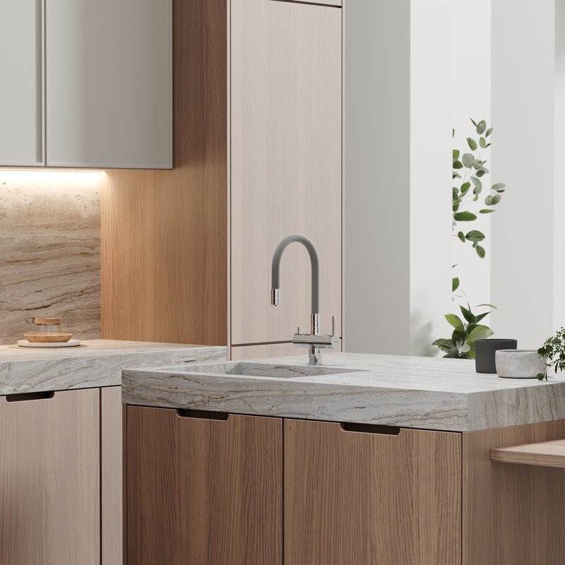 Смеситель для кухни Sancos Lucia SC4004CH с гибким изливом, хром