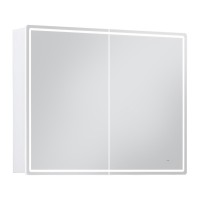 Зеркало-шкаф Vigo Geometry Comfort 100 с подсветкой и антизапотевателем, белый