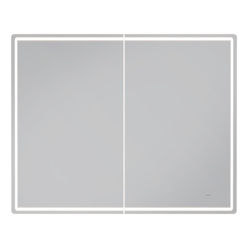 Зеркало-шкаф Vigo Geometry Comfort 100 с подсветкой и антизапотевателем, белый