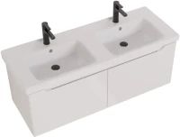 Тумба с раковиной Dreja W 125 двойная белый глянец Тумба с раковиной Dreja W 125 двойная белый глянец