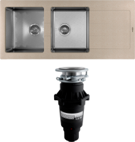 Комплект Мойка Florentina Комби 1160 песочная + Измельчитель Bone Crusher BC 810-SL Slim Line