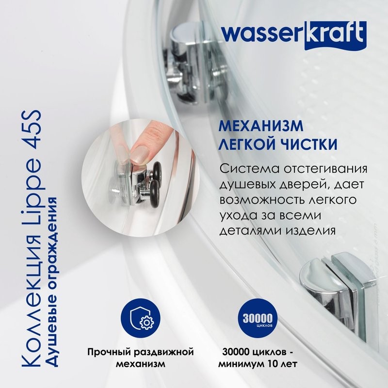 Душевая дверь в нишу Wasserkraft Lippe 45S09
