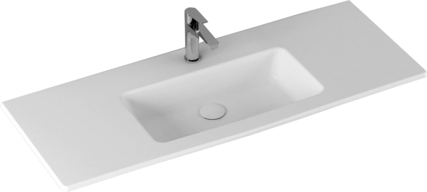 Мебельная раковина Allen Brau Fantasy Flat 122x47, без перелива, белая
