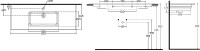 Мебельная раковина Allen Brau Fantasy Flat 122x47, без перелива, белая